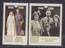 British Antarctic Territory (BAT) 1990 Queen Mother's Birthday 2v ** Mnh (51666H) - Unused Stamps