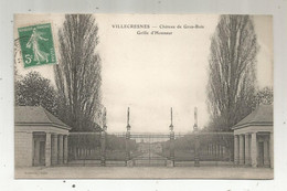 Cp, 94 , VILLECRESNES , Château De GROS-BOIS , Grille D'honneur , Voyagée - Villecresnes