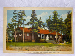 Ocean Lodge At White Point Beach, Near Liverpool, Nova Scotia, 1949 Used, Canada Postcard - Liverpool