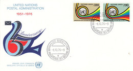 Nations Unies - Genève - Lettre De 1976 - Oblit Genève - Valeur 8 Euros - Cartas & Documentos