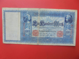 Reichsbanknote 100 MARK1908 CACHET ROUGE Circuler - 100 Mark