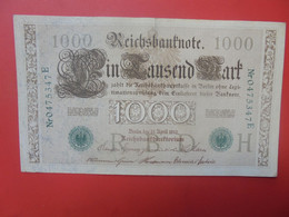 Reichsbanknote 1000 MARK 1910 CACHET VERT Circuler - 1000 Mark