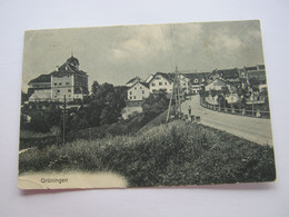 GRÜNINGEN   , Schöne Karte    ,       Knickspur                         (  2 Abbildungen ) - Grüningen