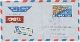 KENYA 1964 First Definitive 10 Sh. Mombasa Port As Extremely Rare Single Postage - Kenia (1963-...)