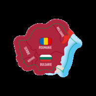 Magnets BROSSARD Carte EUROPE Sous Blister ROUMANIE BULGARIE - Reclame