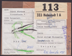 "Helmstedt", Paketadressträger, Div. Stempel/Vermerke, Auch Zoll Etc., 1984 - Covers & Documents