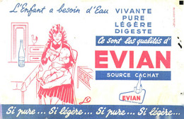 E E/14/04/ Buvard Eau Evian (Format 21 X 13) (N= 2) - Alimentaire