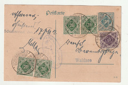 Deutsches Reich - 1922 - Dienstpostkarte Fuer Wuerttemberg Mi. DP 12/02 Ex "SCHUSSENRIED" (2222) - Officials