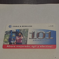 PANAMA-(PAN-C&W-059B)-Ahora Mejorado Agil101-(8)-(b/.5.00)-(0000005357580)-used Card+1card Prepiad Free - Panamá