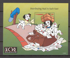 Disney Gambia 1997 101 Dalmatians - Distributing Mail In Suich Fun MS MNH - Disney