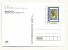 PAP CARTE POSTALE LA POSTE THEME LA JOURNEE DU TIMBRE 1967. - Official Stationery