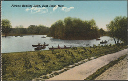 Ferens Boating Lake, East Park, Hull, Yorkshire, C.1910 - Milton Postcard - Hull