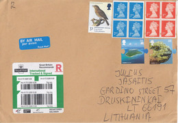 GREAT BRITAIN 2019 Registered Big Cover Sent To Lithuania Druskininkai #27137 - Cartas & Documentos
