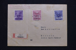 BOHÊME ET MORAVIE - Enveloppe De Prag En Recommandé Pour Stettin En 1943  - L 95787 - Briefe U. Dokumente