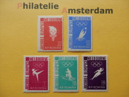 Romania 1956, OLYMPICS MELBOURNE: Mi 1598-02, ** - Verano 1956: Melbourne