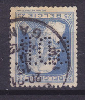 Belgium Perfin Perforé Lochung 'G.D.B.' Mi. 73, 25c. Leopold II. Stamp GAND Cancel (2 Scans) - 1909-34