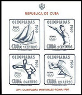 Cuba, 1960, Olympic Summer Games Rome, Sailing, Shooting, Boxing, Running, MNH, Michel Block 18 - Otros & Sin Clasificación