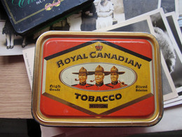 Old Tin Box Royal Canadian Tobacco Medium - Empty Tobacco Boxes