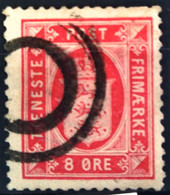 DANEMARK                          SERVICE 8 (A)                          OBLITERE - Service