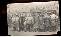 608-MORESNET- KELMIS-photo Carte Ouvriers De La Vieille Montagne Avec Attelage-1908 - Plombières