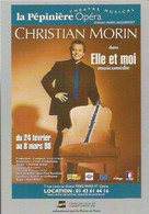 F33 / CARTE PUB Card Cart'com CPM Publicité  Musique  MUSIC Théâtre Musique Christian MORIN Elle Et Moi - Music And Musicians