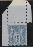 France N° 90a Bleu Sur Bleu Sans Charnière** Mais Avec Deux  Plis - 1898-1900 Sage (Tipo III)