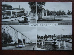 Aschersleben (Salzlandkreis) - Mehrbildkarte (Johannisplatz / Platz Der Jugend / Valentina-Tereschkowa-Str. ...) Auto! - Aschersleben