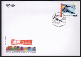 Croatia Zagreb 2002 / Olympic Games Salt Lake City / Alpine Skiing / Bobsleigh / Croatia Bob Four / FDC - Hiver 2002: Salt Lake City