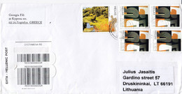 GREECE 2017 Registered Cover Sent To Lithuania Druskininkai #27171 - Storia Postale