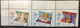 ISRAEL 2014 MNH STAMP ON FESTIVAL 2014 SIMCHAT TORAH FLAG SET OF 3 - Altri & Non Classificati