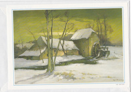 Postogram 022 / 85 - Watermolen In De Winter - J. Douven - Watermill In Winter - Postogram