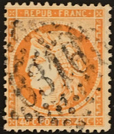 YT 38 LGC 6316 Lyon-lès-Terreaux Rhone (68) (°) Obl 1870-71 Siège De Paris 40c Orange (10 Euros) France – Class - 1870 Assedio Di Parigi