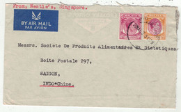 Grande-Bretagne Ex-colonies // Malaya-Singapore, Lettre Pour Saigon - Fédération De Malaya