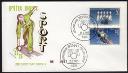 Germany Bonn 1985 / For Sport / Bowling, Canoeing / FDC - Pétanque