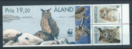 Aland 1996 Carnet C109 Neuf Oiseaux Hibou Le Grand Duc - Aland