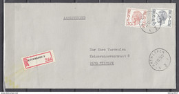 Aangetekende Brief Van Antwerpen F3F Naar Wilrijk - 1970-1980 Elström
