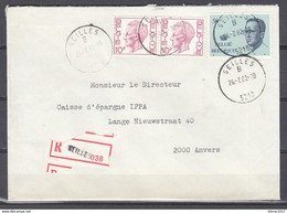 Aangetekende Brief Van Seilles Naar Anvers - 1970-1980 Elström