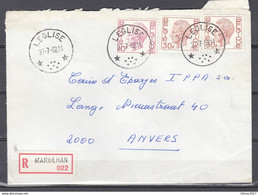 Aangetekende Brief Van Leglise (sterstempel) Naar Anvers - 1970-1980 Elström