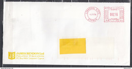 Brief Van Limassol Cyprus Naar Mortsel - Postmarks - EMA (Printer Machine)