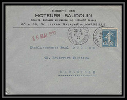 109218 Lettre Cover Bouches Du Rhone N°140 Semeuse 1923 Marseille Capelette - 1921-1960: Periodo Moderno