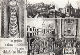 CARTOLINA  LORETO,ANCONA, MARCHE,UN SALUTO DA S.CASA DI LORETO,BELLA ITALIA,STORIA CULTURA,RELIGIONE,VIAGGIATA 1969 - Ancona