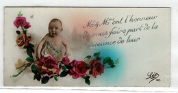 CARTE VOEUX  & NAISSANCE- Mr & Mme Ont L'honneur De Vous Faire Part De La Naissance De Leur?- LEO 40 - - Autres & Non Classés