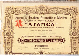 Atamca à Cannes En 1920 - Toerisme