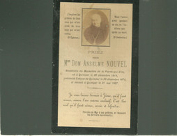 29 Mgr Dom Anselme Nouvel Né à Quimper En 1814 Faire Part De Décès En 1887 Avec Photo , évêque De Quimper - Quimper