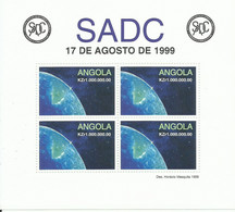 ANGOLA,  HOJA BLOQUE SADC,  AÑO  1999 - Afrika