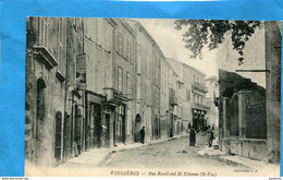 EYGUIERES-Rue Rambaud  St Etienne- Beau Plan Animé-commercers-cycles-café Années 1910-20-édition  L A - Eyguieres