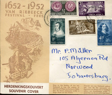 South Africa Südafrika Mi# 224-8 Used On Letter Or FDC -  Jan Anthoniszoon Riebeeck - Settlers From Netherlands - FDC