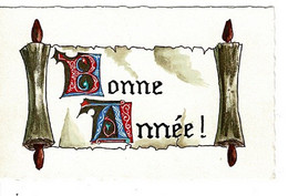 CARTE VOEUX ET BONNE ANNEE- Parchemin Bonne Année. - New Year