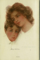 PHILIP BOILEAU SIGNED 1910s POSTCARD - MOTHER AND SON - CHUMS - N. 211 (BG1229) - Boileau, Philip