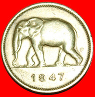 • SOUTH AFRICA ELEPHANT (1946-1947): BELGIAN CONGO ★ 2 FRANCS 1947 UNCOMMON! LOW START ★ NO RESERVE! - 1945-1951: Reggenza